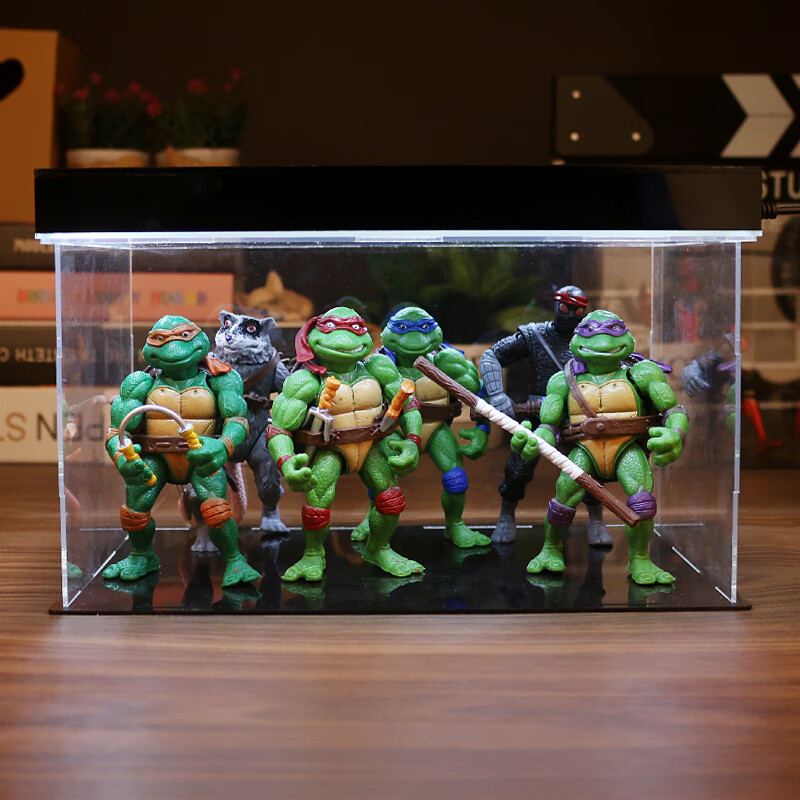 Disney动漫 忍者神龟模型 多纳泰罗 莱昂纳多 关节可动摆件 拉斐尔 10cm6款神龟(关节可动) 玩偶+展示盒