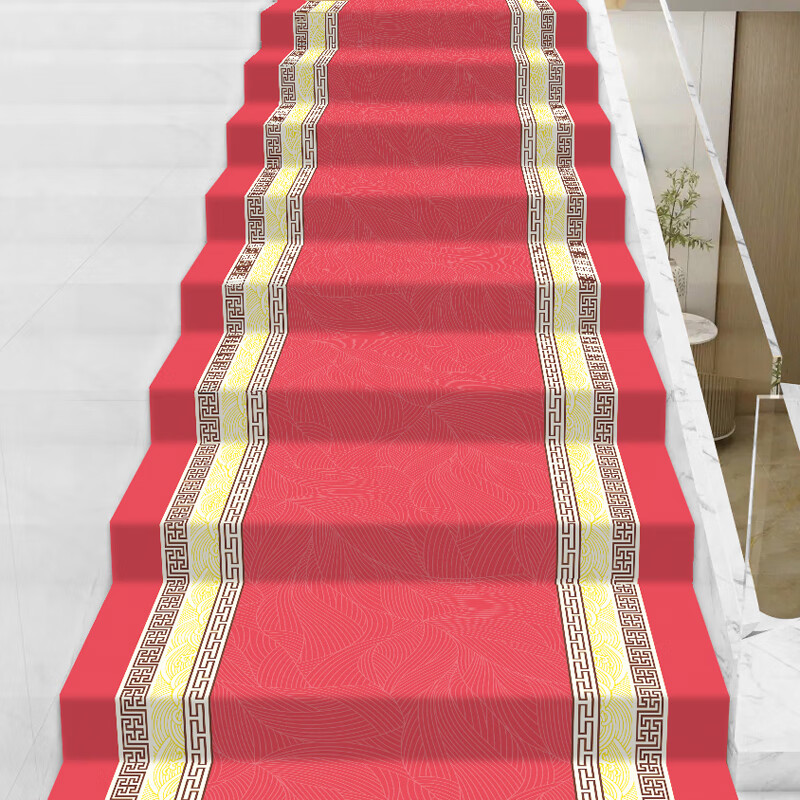 丝麓云pvc楼梯踏步垫台阶贴定制塑胶防滑幼儿园地板橡胶包楼梯专用地胶 60厘米*1米【要多少米就拍 红色-防水防滑