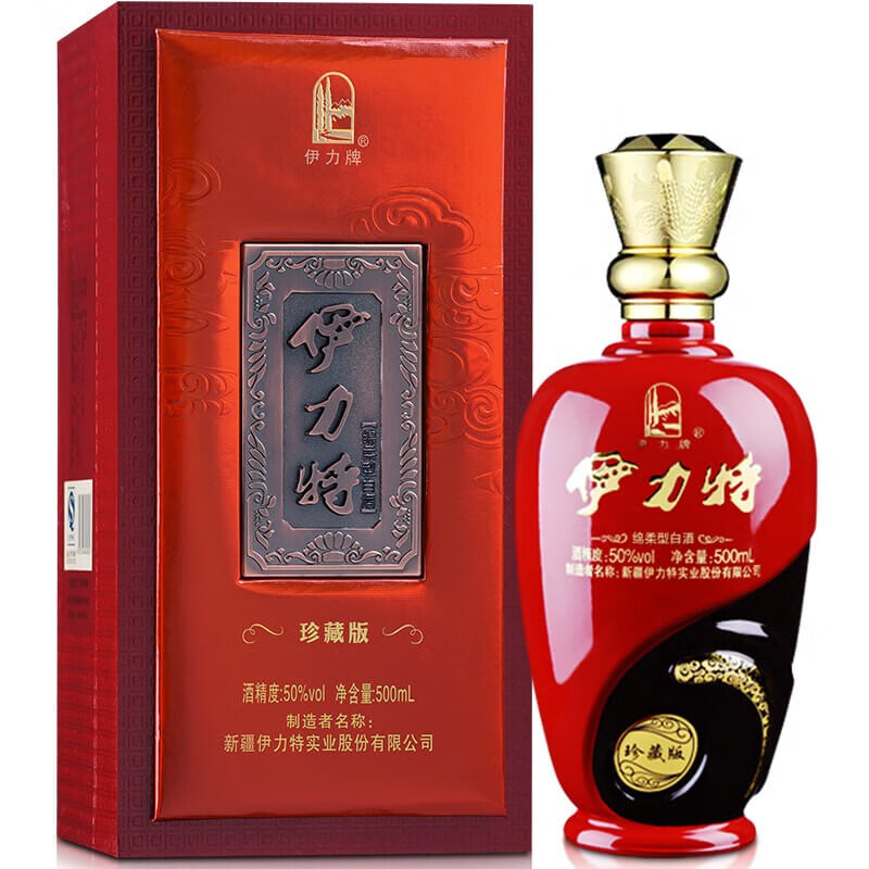 伊力特新疆伊力特50度珍藏版500ml*6瓶 绵柔浓香型白酒 50度 500mL 6瓶