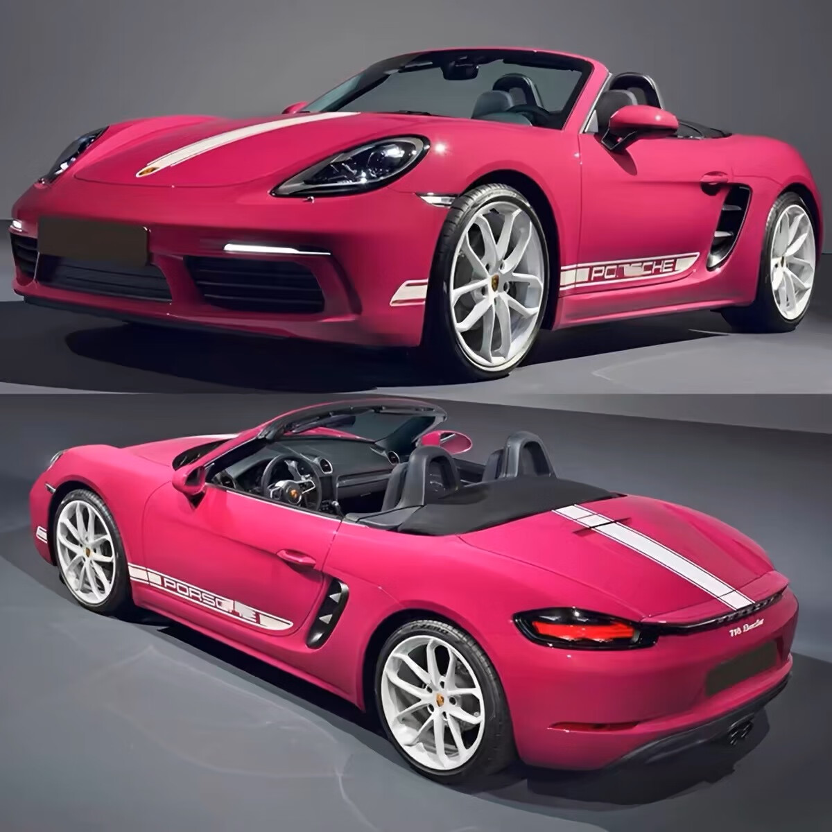 酷速达适用于保时捷718车贴拉花boxster cayman装饰引擎盖侧裙装饰