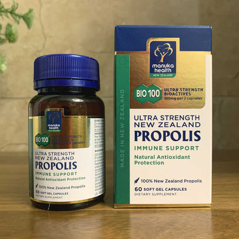 新西兰bio100超浓缩黑蜂胶软胶囊60粒 胶囊60粒