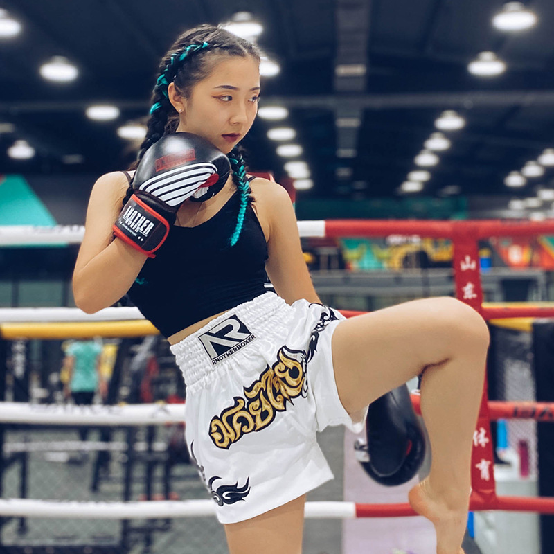 muaythaiboxing训练服拳击泰拳短裤搏击拳击散打训练比赛服儿童格斗