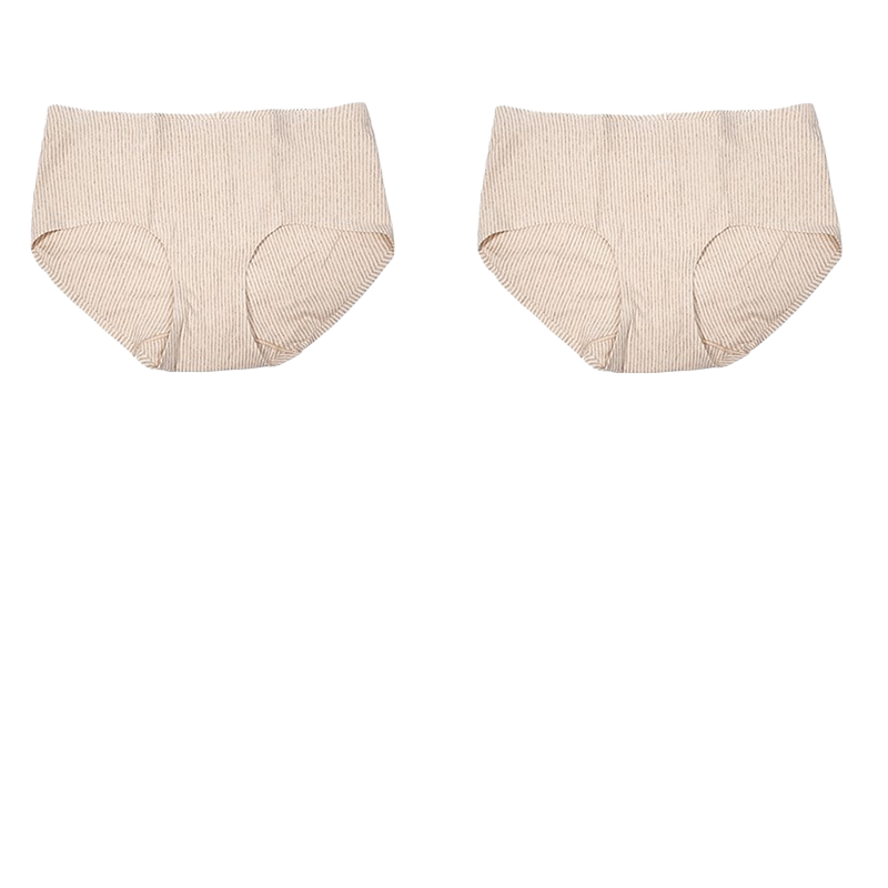 素道有機(jī)彩棉一片式內(nèi)褲 無(wú)痕女士中腰內(nèi)褲 三角透氣內(nèi)褲女 素道棉質(zhì)內(nèi)褲女 女生舒適內(nèi)褲 SBFE0030【綠條2條】 L