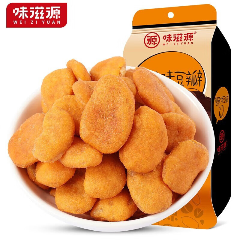 味滋源网红零食小吃 坚果炒货特产休闲美食 追剧宅家磨牙小点心 蟹黄味豆瓣120g/袋 2份