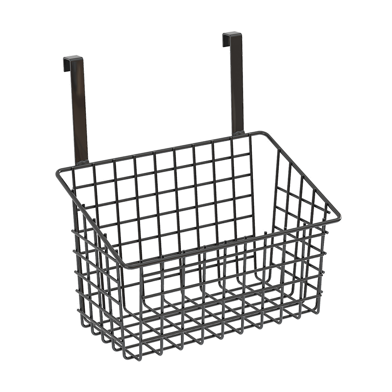 林家小子 卫生间浴室挂篮厨房阳台厕所柜门杂物收纳铁小门后网格置物架 白色大号