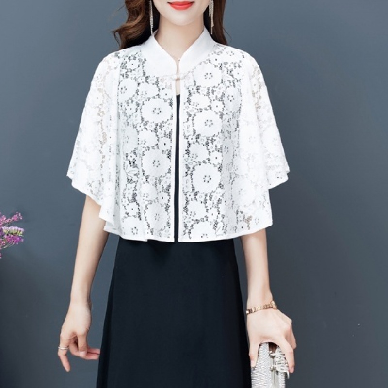 ukcf旗袍小披肩夏季夏季蕾丝短款小披肩配旗袍裙子的小开衫斗篷外套