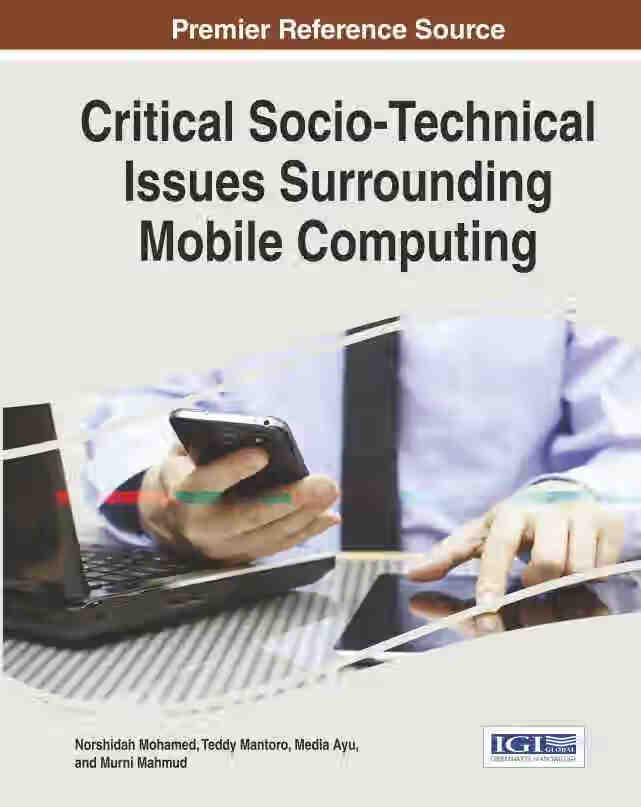 预售 按需印刷 critical socio technical issues surrounding mobile