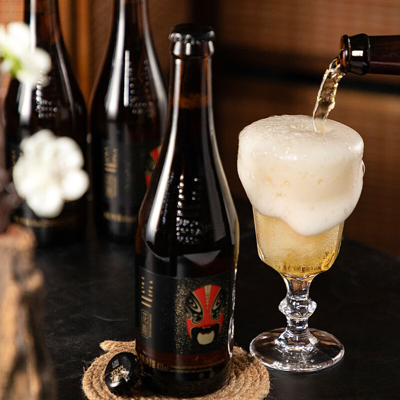 雪花啤酒 脸谱系列 煮出法工艺 花脸 418mL 12瓶 整箱装 到期日4月