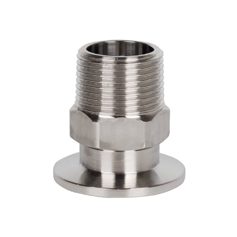 真空六角外丝快装接头304不锈钢卡箍快接卡盘螺纹直接头kf16 kf25 kf