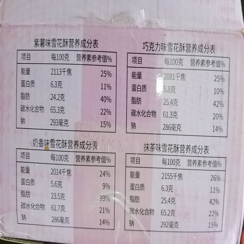 味滋源休闲零食宅家追剧出游饱腹代餐懒人速食小零食 雪花酥 500g 1箱