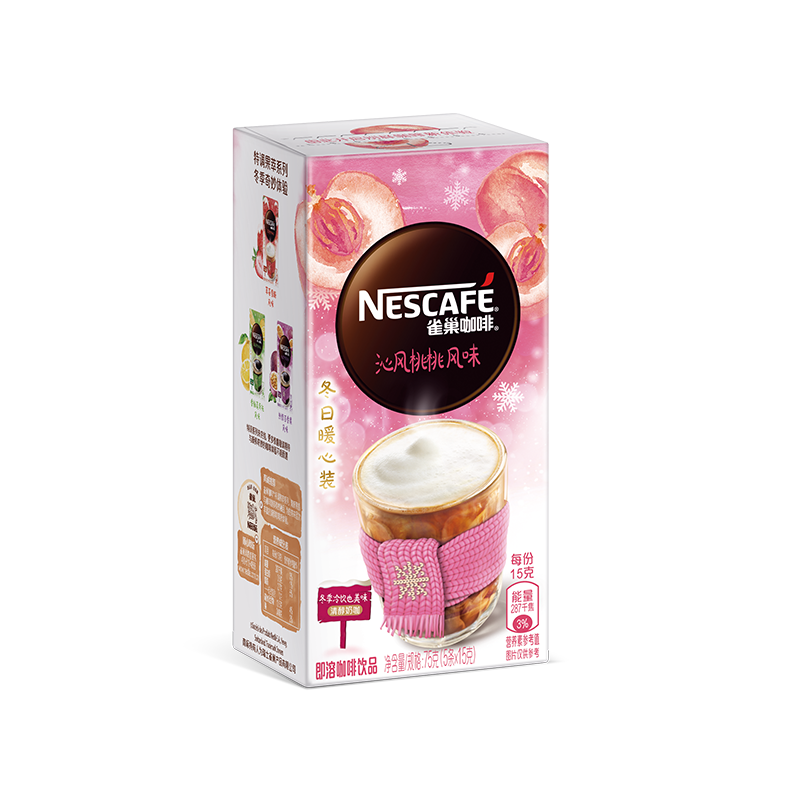 PLUS会员：雀巢（Nestle）速溶咖啡 特调果萃 沁风桃桃风味 5条*15g