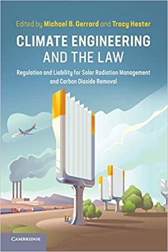 预订climate engineering and the law: regulation and