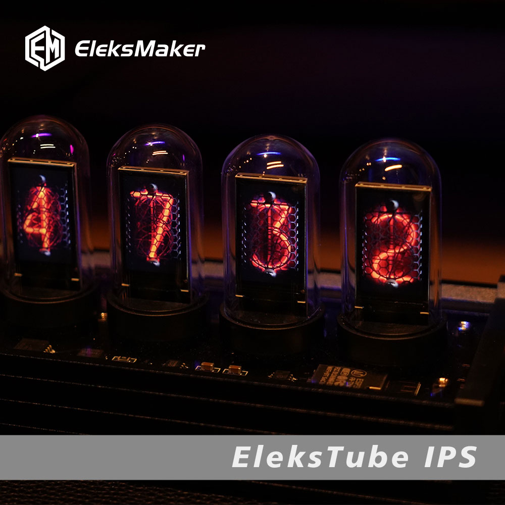 elekstube ips|rgb拟辉光管时钟桌面创意摆件男友礼物命运石之门