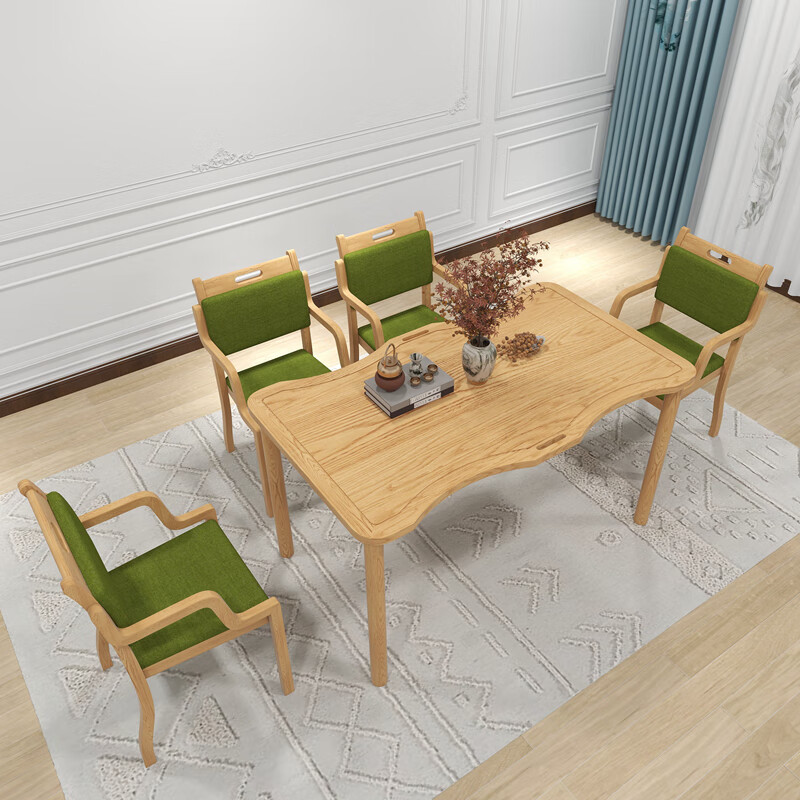 椅养老院老人休闲吃饭椅子老年社区公寓家具家用机构 蝴蝶长桌-单桌