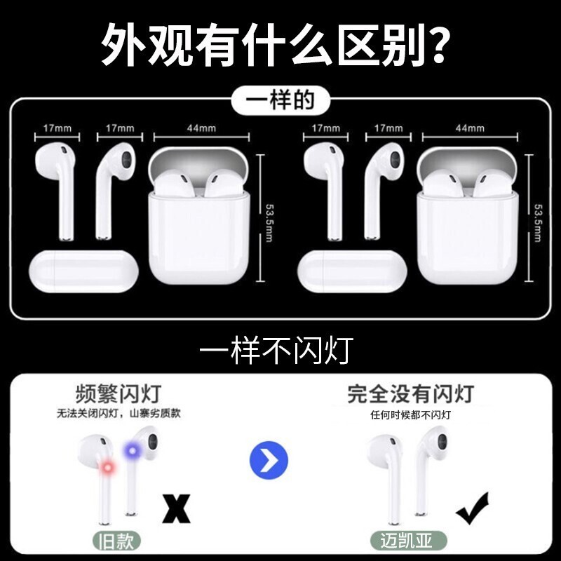 【2022新款】苹果蓝牙耳机无线二代适用iPhone13/12/11xsmax华强北洛达air迈凯亚 【入耳检测+改名定位+秒弹窗+无线充电+反磁 】 二代顶配版【配无线充电盒】