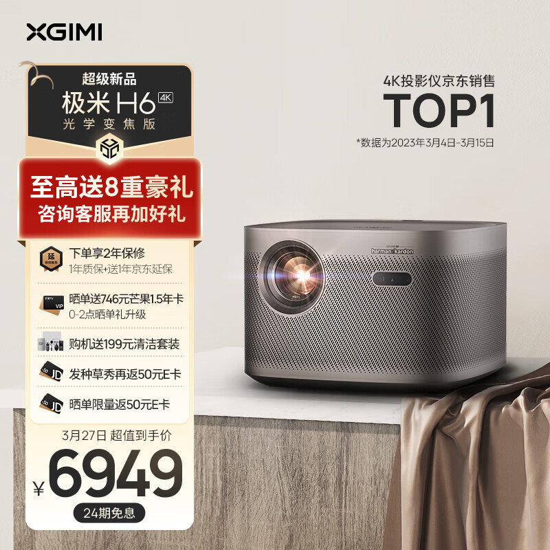 极米H6 4K光学变焦版  无损缩放 4倍清晰 投影仪家用  智能家庭影院（无感梯形校正 墙面颜色自适应 ）怎么看?
