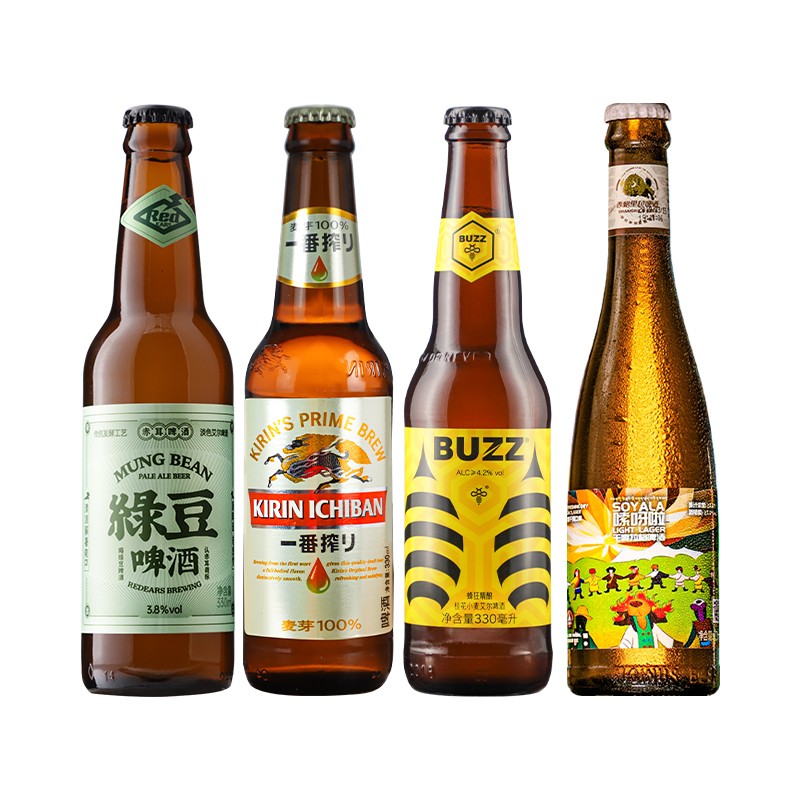 蜂狂国产精酿啤酒组合装 赤耳绿豆 高大师婴儿肥ipa 蜂狂桂花小麦 4瓶