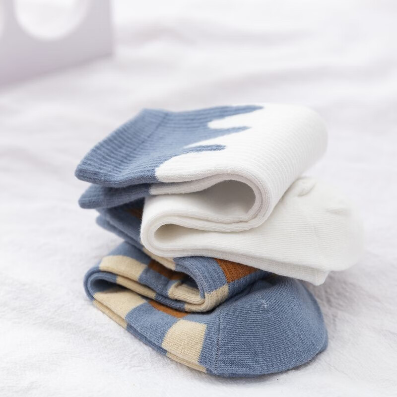 米大爷6双装袜子女秋冬季中筒棉袜休闲运动格子款女袜青年学生女士袜子 英伦格子款中筒女袜 6双 均码