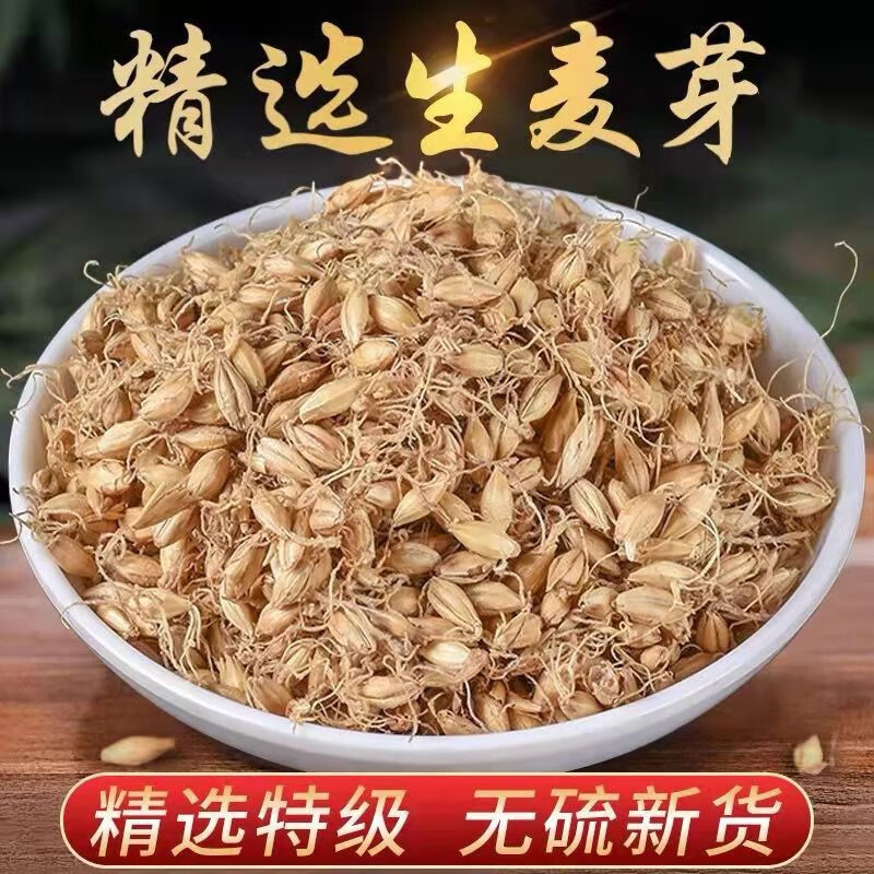 北京同仁堂麦芽生麦芽 中药材 大麦芽 麦牙 有炒麦芽稻芽谷芽无硫 500