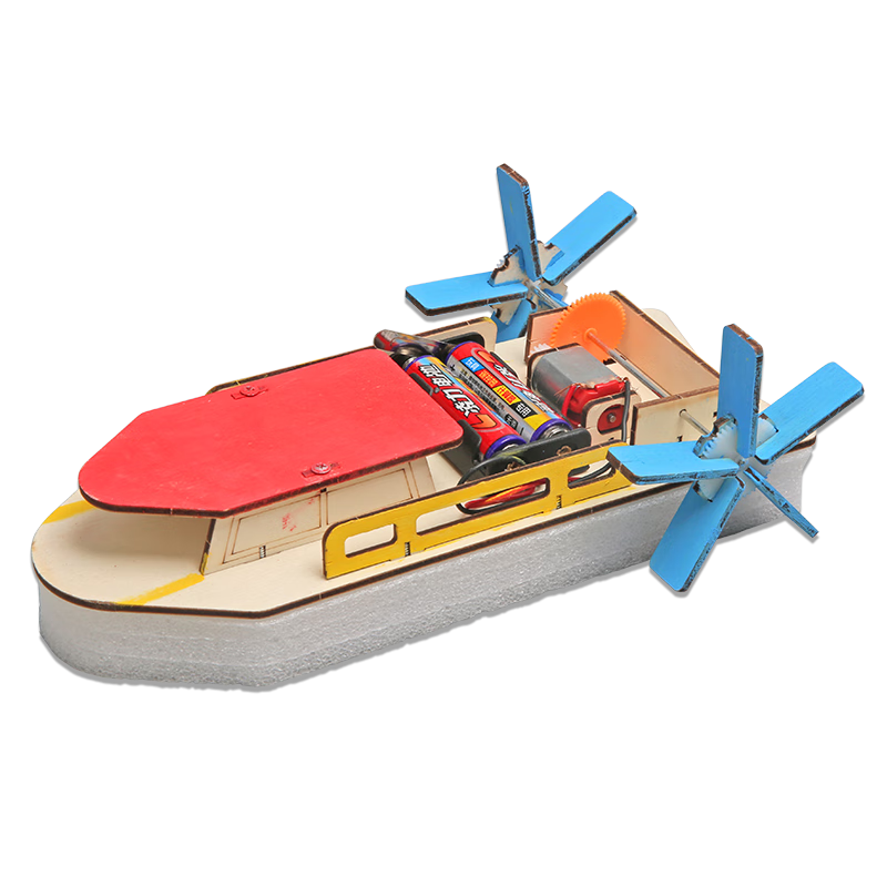 天颛 手工船材料小马达螺旋桨小学生科技小制作明轮船diy手工材料包科