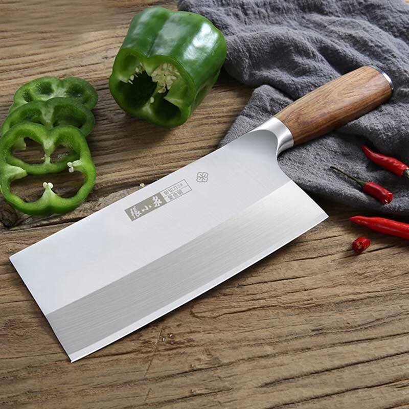 张小泉 铭匠系列大号菜刀酒店厨师专用刀厨片刀切片刀桑刀斩切两用刀 酒店用斩切两用刀1号