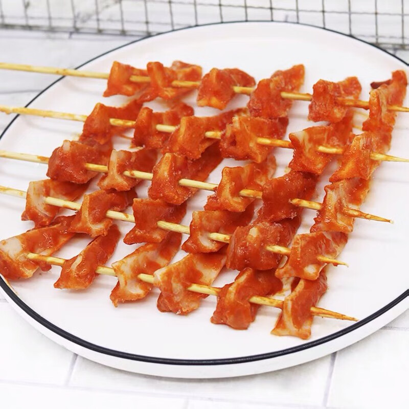 羊肉串烧烤串串新鲜5-6人肉串食材家用烤肉套餐4/8斤 烧烤鸡脆骨20串