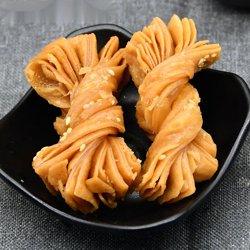 俏滋郎山东特产蜜麻花老式蜜翻花手工蜜汁套环果子糕点甜食小吃散装2