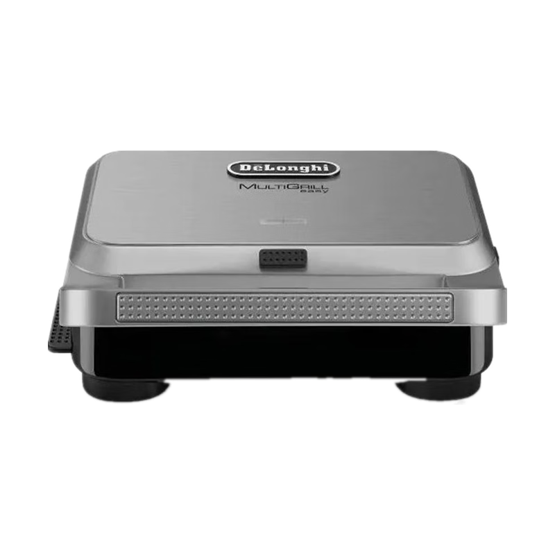 德龍（Delonghi） SW13ABC.S Livenza 電動室內(nèi)燒烤爐 多功能三合一烤架 健康烹飪 三明治和華夫餅 洗碗機安全 黑色 1層