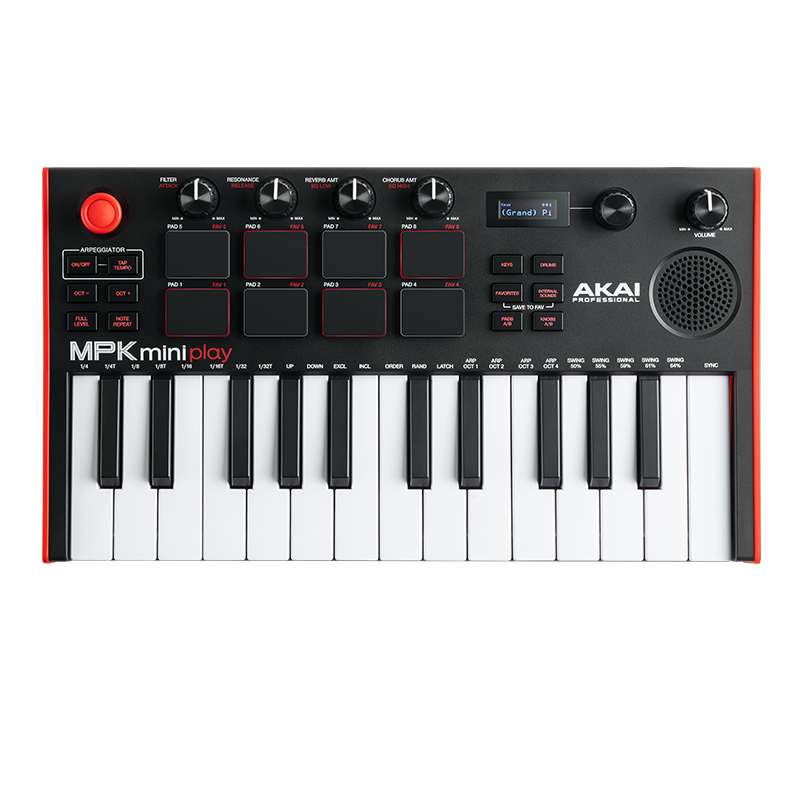 AKAI雅家MPK MINI MK3/PLAY/FIRE键盘控制器25键三代编曲MIDI控制器打击垫 AKAI-MPKmini PIAY3