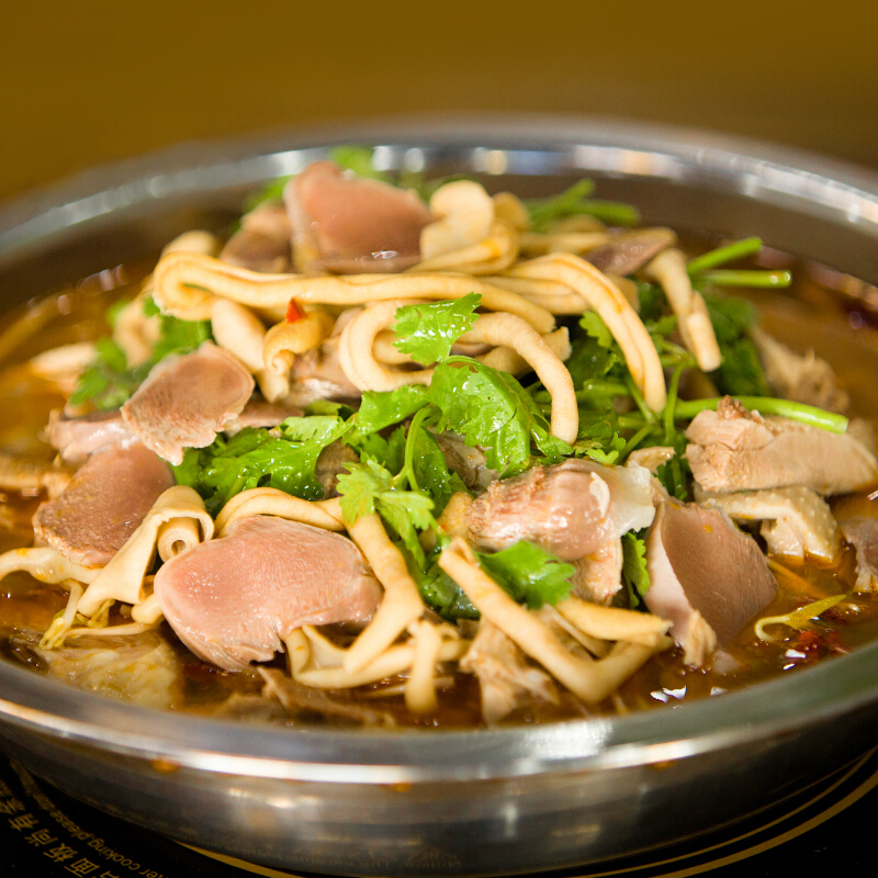 虎钢馋河南信阳固始土特产米歌鹅杂火锅鹅块哥真空包装【精包装550g】