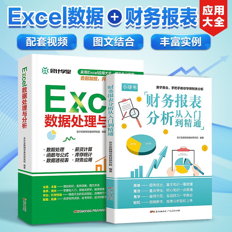 财务报表分析从入门到精通Excel数据处理与分析财务管理财务分析表格教程数据分析 2册【Excel+财务报表】