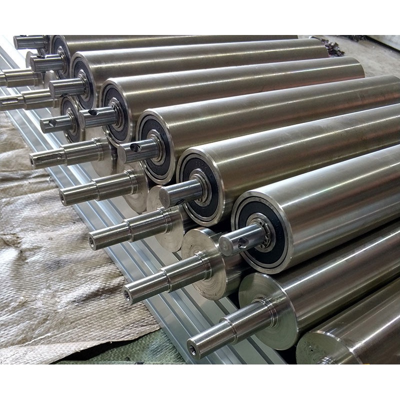 舒森定制输送机主动滚筒传送带动力轴流水线头尾轮导向辊不锈钢从动辊