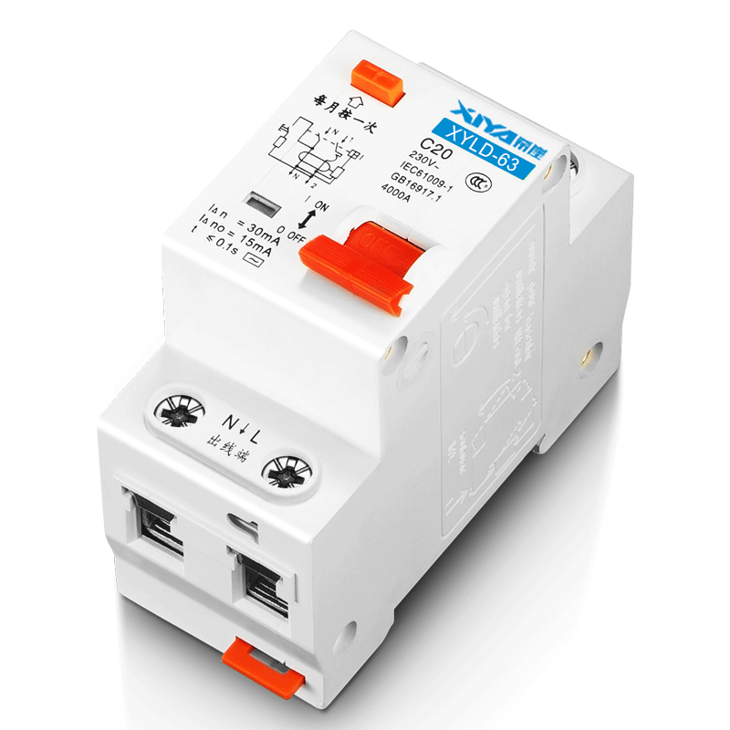 唔哩漏电保护器触电保护开关2p63a漏电断路器c6332adz47le漏保 16a 1p