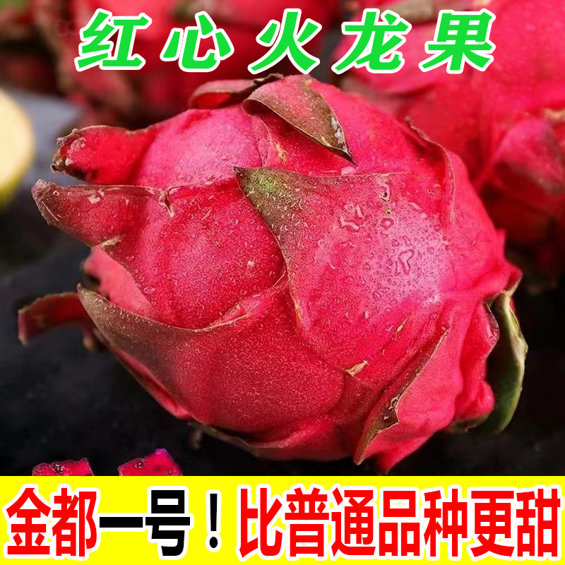 海南紅心火龍果金都一號紅心新鮮5斤當(dāng)季大果紅肉整箱一級10 5斤 【實惠小果】(單果：約4-6兩)實惠試吃，鮮甜多汁