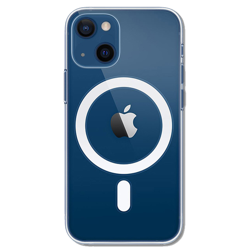 紫枚 苹果15promax手机壳透明磁吸iphone14pro手机壳创意硅胶防摔超薄Magsafe iPhone13mini-磁吸充电壳