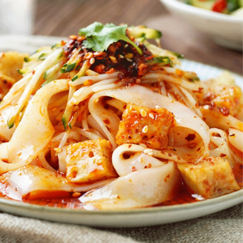 岐正香陕西凉皮宝鸡岐山擀面皮300g真空袋装 米皮方便速食西安名小吃