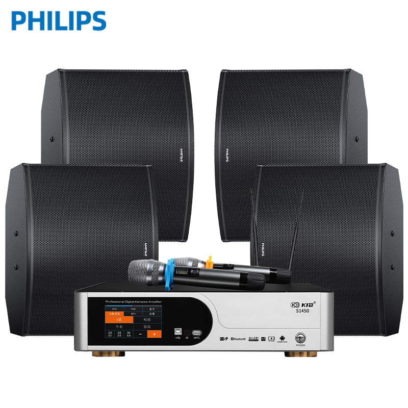 飞利浦（PHILIPS）CSS1350家庭KTV音响套装家庭影院智能语音功放点歌机一体机