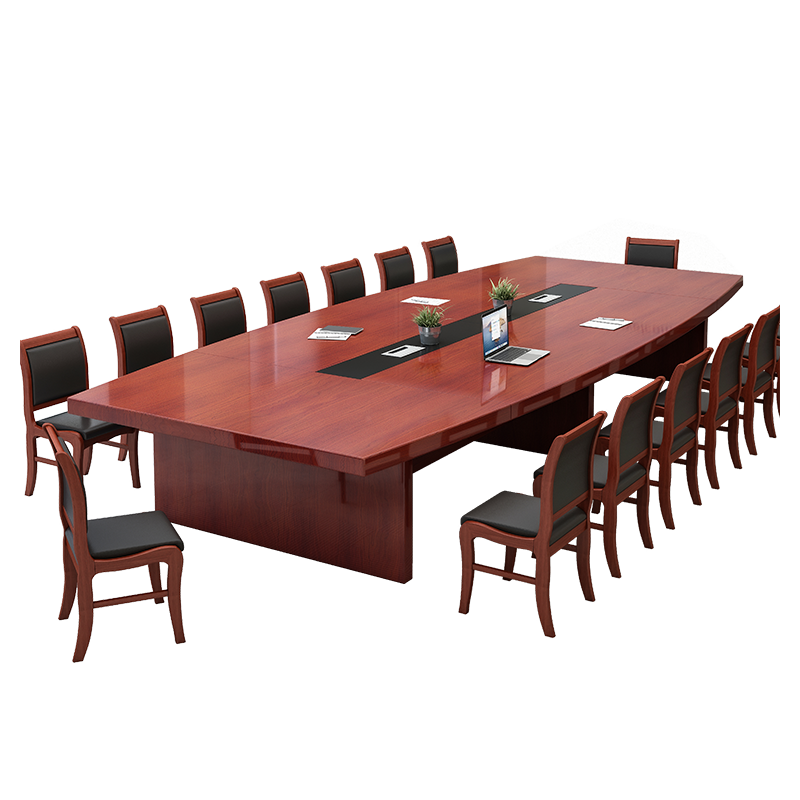 奈高NAIGAO 油漆实木贴皮职员会议桌办公会议培训洽谈桌会客桌2400*1200*760