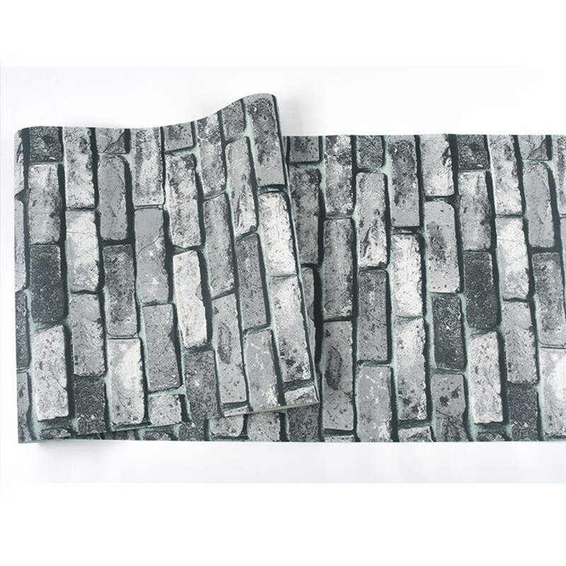 创京懿选3d立体复古青砖红砖砖块墙纸餐厅酒吧服装店仿古砖砖纹工业风