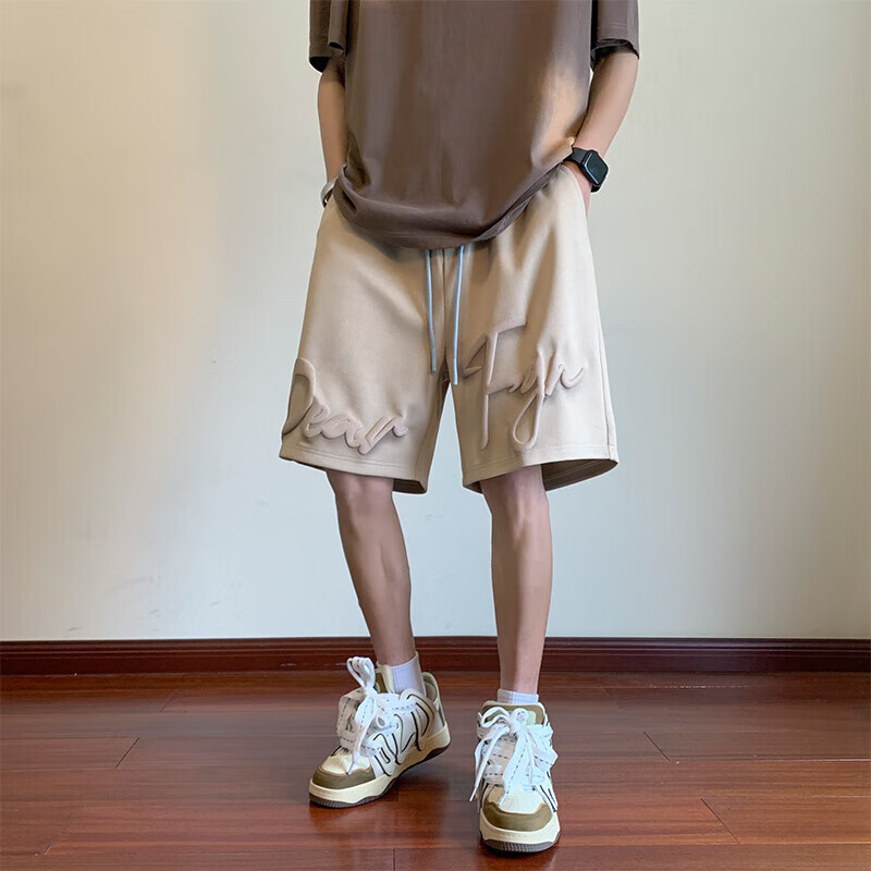 范泰斯缇克新品短裤男夏季款重磅美式痞帅过膝五分裤少年感休闲中裤