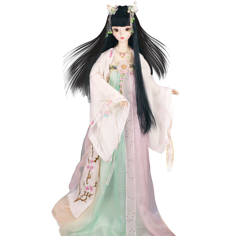 德必勝換裝洋娃娃六一兒童節(jié)公主玩具女孩仿真人偶BJD娃娃玩偶生日禮物 古裝古風(fēng) 谷雨微雨（共2衣服） 三分60厘米超大號