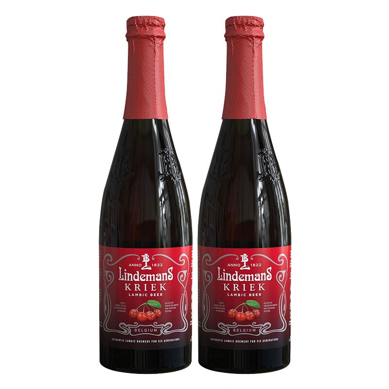 林德曼(lindemans)林德曼桃子精酿啤酒750*2瓶 林德曼樱桃 750ml 2瓶