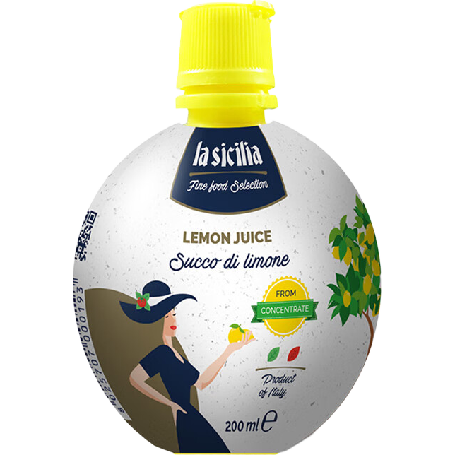 lasicilia意大利進(jìn)口 濃縮檸檬汁200ml 調酒調味沖飲烘焙原料去腥佐餐調料