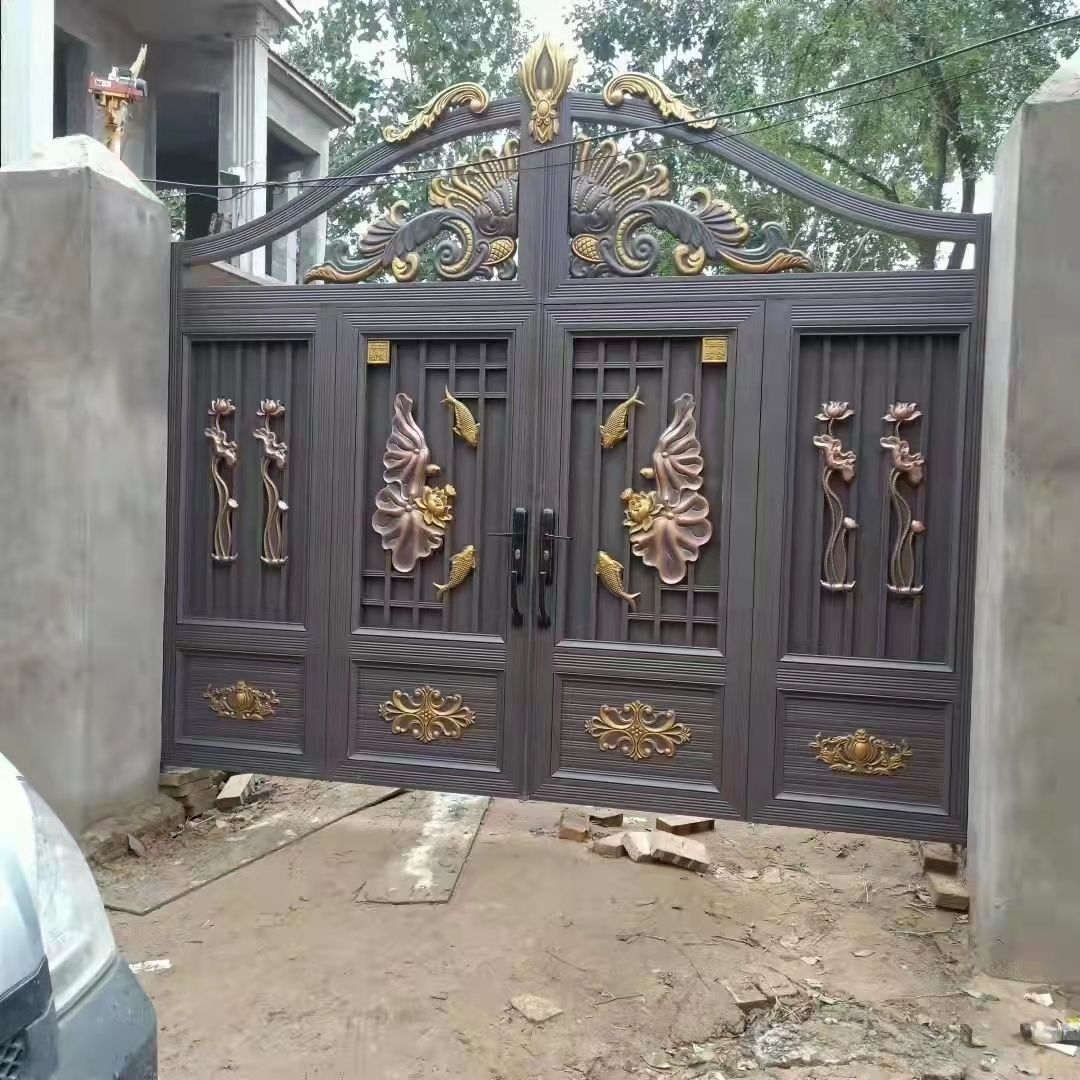 不锈钢大门烤漆大门对开门双开门入户门农村大门 普通