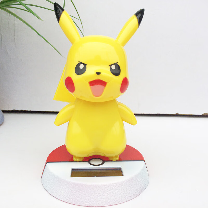 皮卡丘摇头摆件大号创意卡通车内摇摆萌物比卡丘公仔 生气款【配防滑