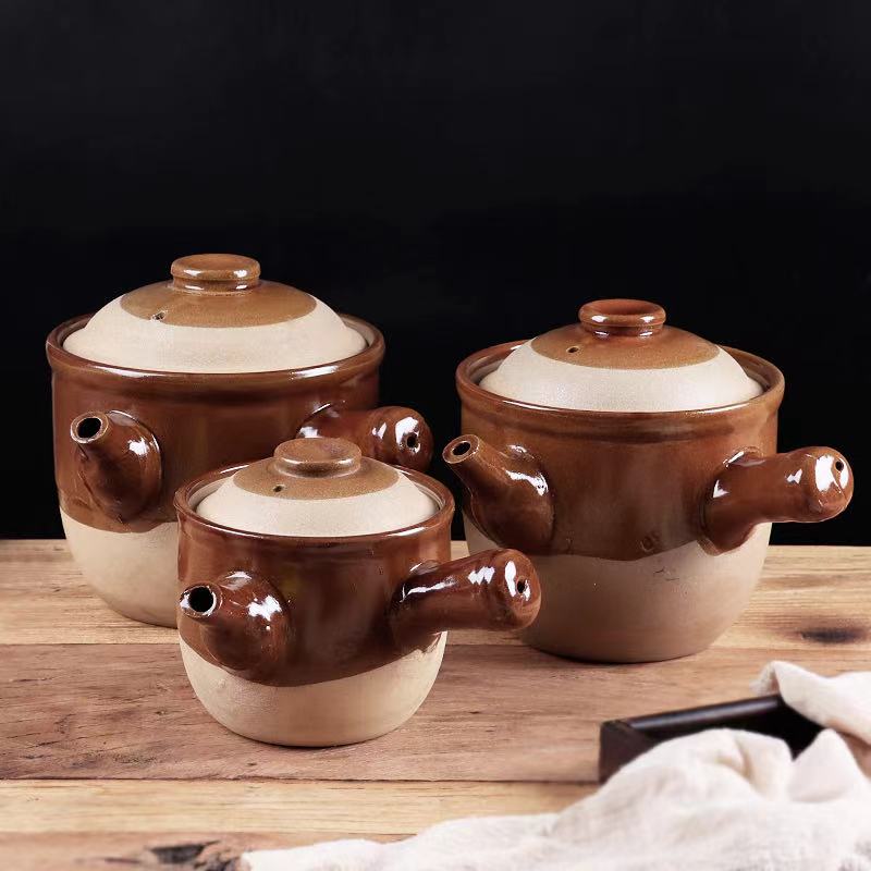 肌倩 传统老式熬药壶 耐高温燃气明火土陶养生煲中药罐熬药煎药土砂锅