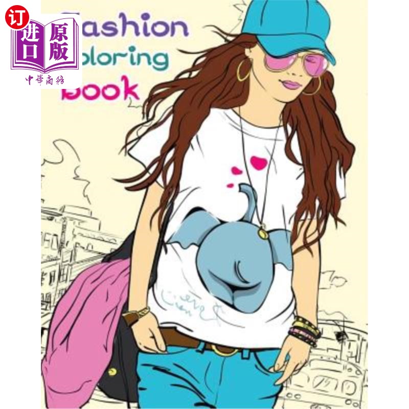 海外直订fashion coloring book: paris fashion & beauty 时装色彩书