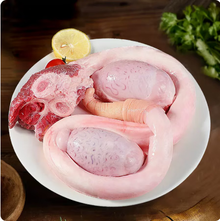 果亦橙牛鞭新鲜全套牛三宝牛蛋整只牛宝现杀冷冻 二斤整套【牛鞭 牛蛋