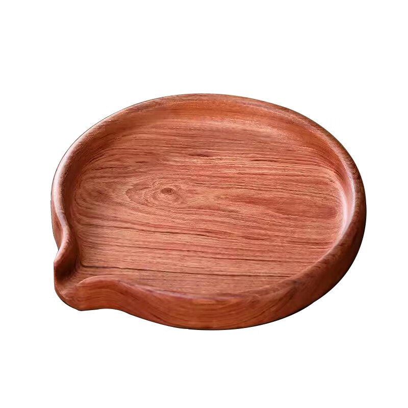 自像堂整块花梨木深挖无漆普洱茶分茶盒赏评茶托撬茶盘开茶盘茶具零配  斜边加厚整块花梨木分茶盘+茶拨