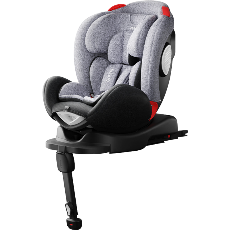 英氏(YEEHOO)婴儿汽车安全座椅宝宝可坐可躺360度旋转座椅车载通用儿童0-7岁 安全座椅极光粉(0-7岁)